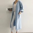 thumbnail image 5 of Kcodviy Women's Solid Color with Cropped Cardigans for Women Pockets Mid Length Cardigan Womens Fall Cardigan Sweaters Casual Jacket, 5 of 5