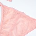 thumbnail image 3 of Sous-vêtements pour Femmes en Maille Transparente Lingerie Broderie Soutien-Gorge et String et Bas, 3 of 5