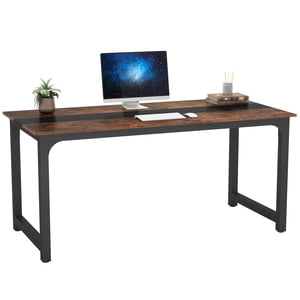 Fnova 70.9" Computer Desk, Reinforced Steel Frame Wooden Desk for Home Office Workstation, Conference Room, Study Room & Modern Home
