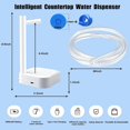 thumbnail image 4 of Portable Countertop Water Dispenser, 7 Levels Mini Water Jug Dispenser, Smart Bedside Water Pump Dispenser for 5 Gallon & Univer WHITE, 4 of 6