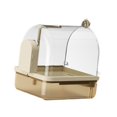 thumbnail image 4 of jinwen Automatic Birds Bath Budgerigar Lovebirds Parakeets Caged Parrot Bathing Tub coffee, 4 of 9