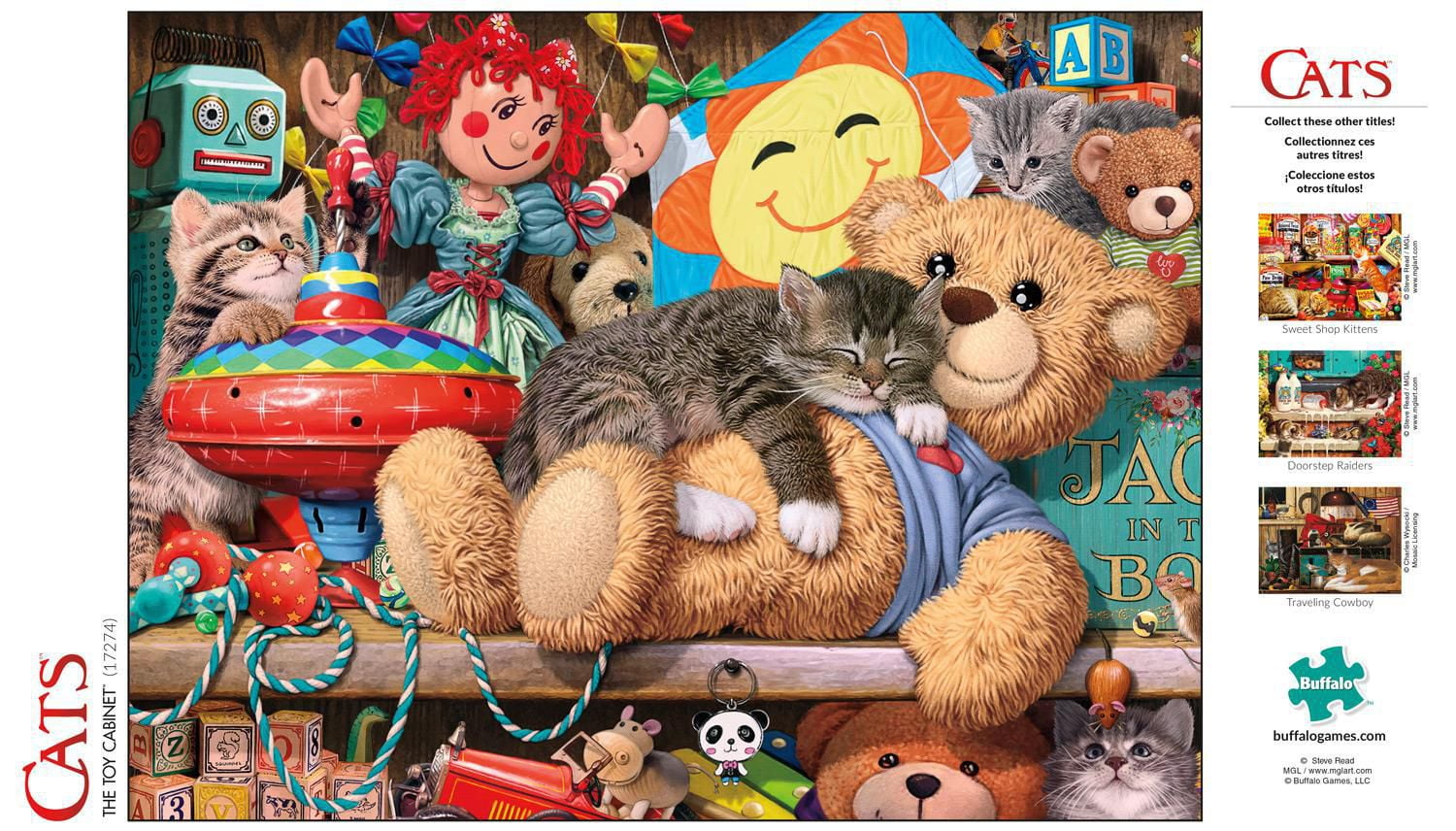 Buffalo Games - Le puzzle Cats Series - The Toy Cabinet - en 750 pièces