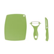 Ceramic Set With Fruit Vegetable Peeler Knife Mini Cutting Board Colorful Kitchen Tools 3PCS