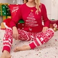thumbnail image 2 of Ensemble de Pyjamas Familiaux 2 Pcs Imprimé Arbre Style Noël Tenue de Nuit, 2 of 9