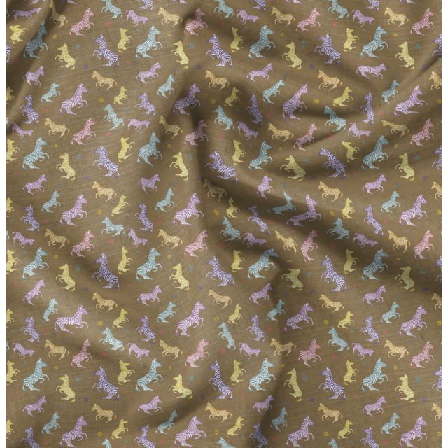 Soimoi Brown Velvet Fabric Wild Animal Fabric Prints by Yard 58 Inch Wide
