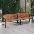 thumbnail image 1 of vidaXL Twin Garden Bench 251 cm Steel and WPC, 1 of 4