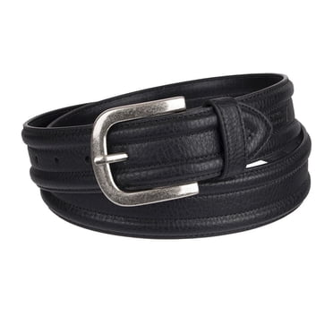 Ceinture noire en cuir Genuine Dickies pour hommes à boucle à harnais de 38 mm