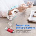 thumbnail image 4 of THKAILAR 32GB Fat32 USB C Flash Drive OTG High Speed for Store Data- USB 3.1 Thumb Drive C Jump Drive- Compatible with Samsung Mac Pro Laptops Tablets PC(Red), 4 of 5