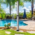 thumbnail image 4 of Gymax 7.2 ft 10 Gallon 2-Section Outdoor Solar-Heated Shower w/ Free-Rotating Shower Head, 4 of 10