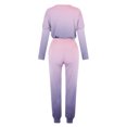 thumbnail image 4 of Yuyuzo Ensemble 2 Pcs d'Automne pour Femme, Haut à Manches Longues à Blocs de Couleur Patchwork et Pantalon à Bas Resserré, Ensembles de Détente, 4 of 5