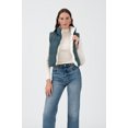 thumbnail image 1 of Blu Pepper Women's Reversible Zip Up Cropped Puffer Vest, 1 of 4