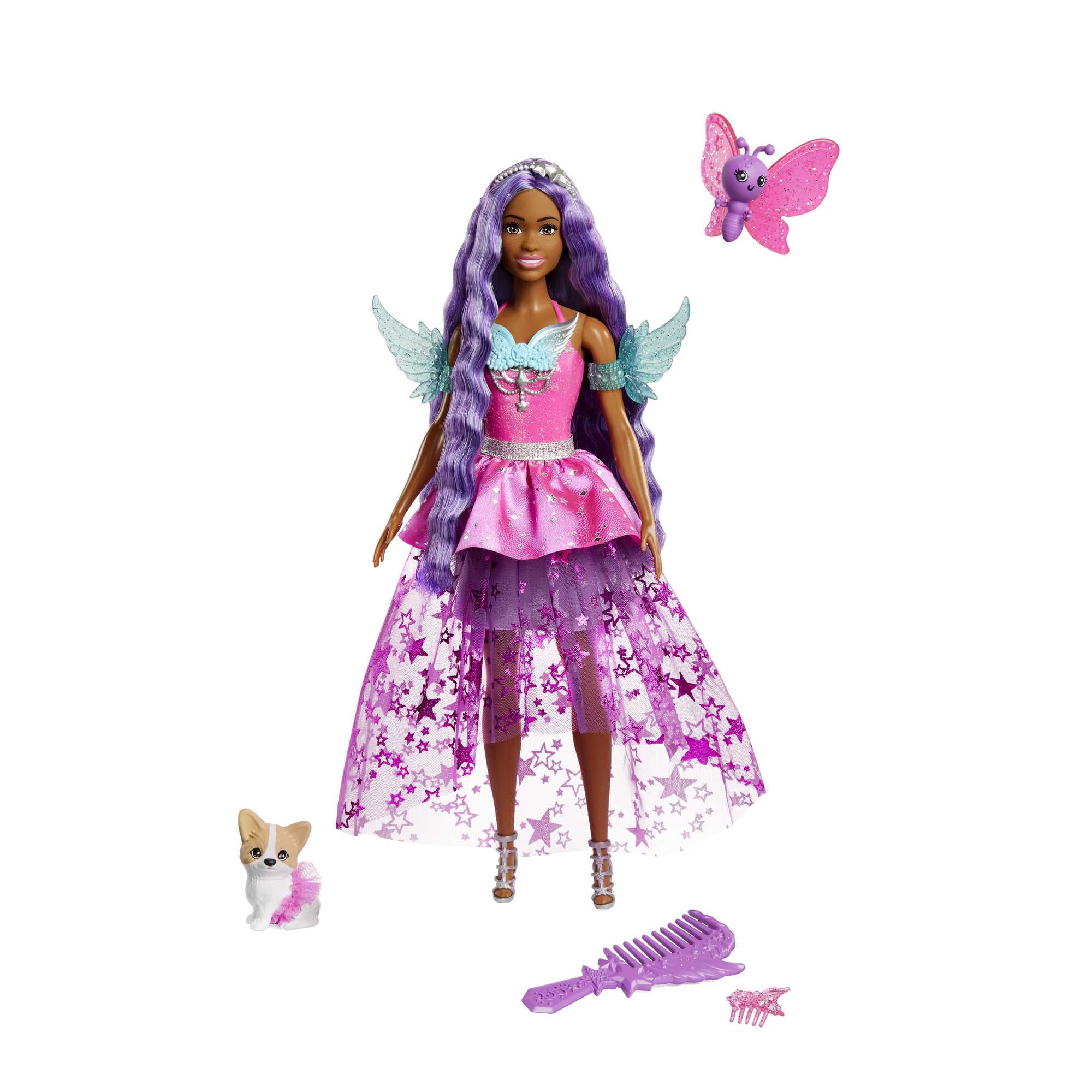 Barbie-A Touch of Magic-Brooklyn-Poupée avec 2 animaux féeriques
