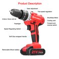 thumbnail image 2 of Household Multifuctional 21V Electric Drill 3 Working Modes 2 Speed Control Stepless Speed Regulation Rotation Ways Adjustment 25 Gears of Torques Adjustable Lithium Screwdriver, 2 of 8