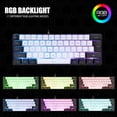 thumbnail image 4 of Clavier de Jeu Filaire à 60 %, Mini Clavier Compact Rétroéclairé RVB, Ergonomique, Sensation Mécanique, Clavier 61 Touches pour Joueurs PC, Dactylo, Bureau, Affaires, 4 of 8