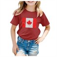 thumbnail image 1 of TJAZFJPA T-Shirt Blanc pour Enfants Filles T-Shirt à Manches Courtes Col Rond Été T-Shirt Coupe Décontractée Basique Noir Maille Haut Rouge Chandail en Molleton, 1 of 6
