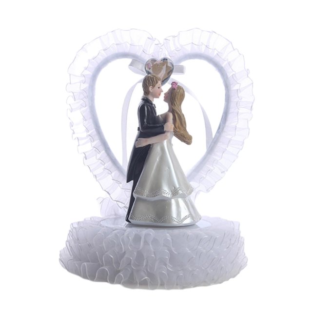 jifeng Modern and Simple Cake Topper Couple Character Ornament Creative Cake Decoration Crystal Love Large