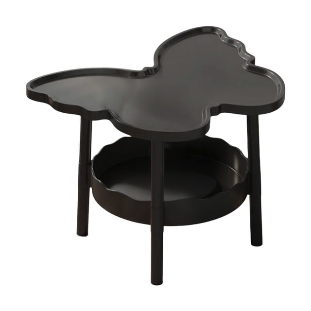 Coffee Tables for Living Room Double Layered Modern Multifunctional Butterfly Shaped Side Table Coffee Table with Layered Storage Rack Bedside Table Study Living Room Bedroom Office