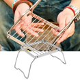 thumbnail image 2 of Support de Poêle en Acier Inoxydable pour l'Extérieur, Portable, Pliable, Support de Gril, Camping, Mini Barbecue, 2 of 8