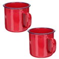 thumbnail image 2 of Miangastore Tasse en Émail Rouge Adultes Article Ménager Fêtes des Fêtes 2 Pcs 5.1x3.9 Po, 2 of 8