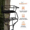 thumbnail image 3 of Big Game Guardian DXT Portable 2 Hunter Tree Ladder Stand, 18 Foot (3 Pack), 3 of 10