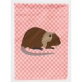 thumbnail image 1 of Carolines Treasures BB7879CHF Coypu Nutria River Rat Pink Check Canvas House Flag, 1 of 4