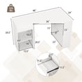 thumbnail image 3 of Costway L Shaped Computer Desk with Drawer & Storage Shelves for Home Office Workstation, 3 of 10