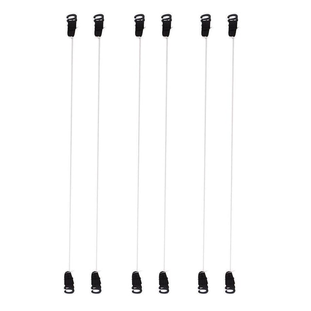 Dalazy 3 Pairs Elastic Fish Line Nylon Wire w/ Hook for Hair Extensions Hairpieces S