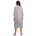 thumbnail image 4 of Moomaya Chemise de Nuit en Coton pour Femmes Imprimée à Col Rond avec Patte de Boutonnage, 4 of 6
