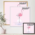 thumbnail image 4 of Designart Standing Pink Flamingo FLOAT FRAME WALL ART, 4 of 4