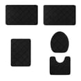thumbnail image 1 of Bathroom Rugs and Mats Sets Foam Bath Mat 5 Set Bathroom Rugs for 5 Pcs Toilet Mats Universal Soft Comfortable Water Absorption Non-Slip Thick Machine Washable Easier to Dry Dark, 1 of 7