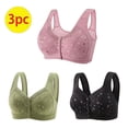 thumbnail image 3 of Bigersell Daisy Bras for Seniors 3pcs Full-Figure Bra Style R-59 Breathable Push-Up Bras Pack R-59-pinky, 3 of 6