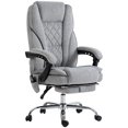 thumbnail image 1 of CoSoTower Massage Office Chair, Reclining Computer Chair with Adjustable Height and Footrest, Grey, 1 of 7