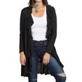 thumbnail image 1 of Cardigan à Volants Ouvert devant Couleur Unie Manches Longues pour Femmes, 1 of 7