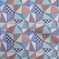 thumbnail image 1 of oneOone Velvet Light Blue Fabric Check Patchwork Craft Projects Decor Fabric Printed By The Yard 58 Inch Wide, 1 of 5