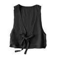 thumbnail image 1 of Timegard Débardeurs pour Femmes Sans Manches Légers Mode d'Automne Décontractée Veste Courte à Nouer devant Gilet, 1 of 4
