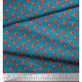 thumbnail image 3 of Soimoi Blue Georgette Viscose Fabric Tomato Vegetable Decor Fabric Printed Yard 42 Inch Wide, 3 of 3