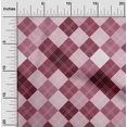 thumbnail image 2 of oneOone Viscose Chiffon Dark Magenta Fabric Check Craft Projects Decor Fabric Printed By The Yard 42 Inch Wide, 2 of 4
