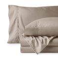 thumbnail image 1 of Bare Home Premium 1800 Collection Ensemble de Draps 3 Pcs, Très Grand Simple, Kaki, 1 of 10