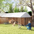 thumbnail image 2 of PawHut Outdoor Dog Run w/ Adjustable & Rotatable Bowls 19.7' x 7.5' x 7.5', 2 of 10