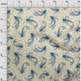 thumbnail image 3 of oneOone Rayon Beige Fabric Asian Japanese Koi Fish Sewing Craft Projects Fabric Prints by Yard 56 Inch Wide, 3 of 4