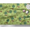 thumbnail image 3 of Soimoi Modal Satin Fabric Bag,Direction Compass & Shoes Travel Print Fabric by Yard 42 Inch Wide, 3 of 3
