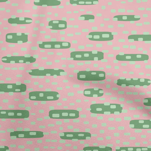 oneOone Viscose Chiffon Light Pink Fabric Geometric Rounded Rectangle Sewing Craft Projects Fabric Prints By Yard 42 Inch Wide