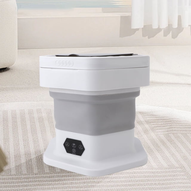 Mini Washing Machine, Portable Washing Machine Foldable Clothes Washer Wash and Spin Combo Portable Travel Washer for Baby Clothes Underwear Socks, Laundry Washer for Apartment