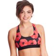 thumbnail image 1 of Maidenform Womens Sporty Racerback Sports Bra, S, Poppy Flower Print, 1 of 3