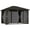 Grey, variant on Outsunny 10' x 12' Deluxe Hardtop Gazebo with Curtains and Netting, Grey