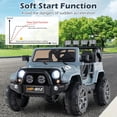 thumbnail image 4 of OLAKIDS 2 Seater Ride on Truck, 12V Battery Powered Electric Vehicle for Kids with Remote Control, Power Display, LED Lights, Story, Suspension System, MP3, Ride on Toy for 3+ Boys Girls, 4 of 9