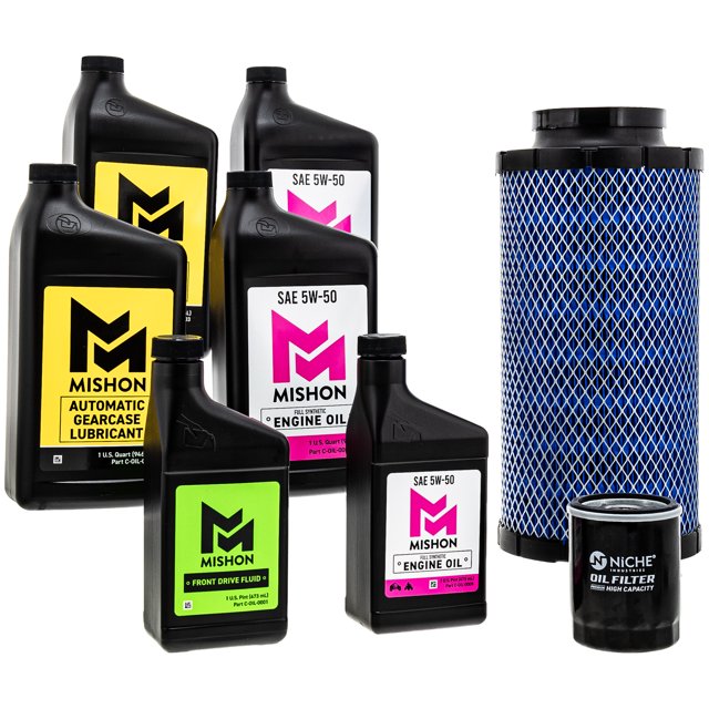 Mishon Full Service Oil Change Kit for Polaris RZR XP 1000 4 RS1 UTV MK1012896