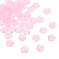 thumbnail image 1 of Uxcell Random Glass Flower Beads Transparent Floral Bead Hibiscus Beads Light Pink, 1 of 6