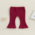 thumbnail image 4 of Infant Girl‘s Casual Leggings with Bell Bottom and Ribbed Texture, 4 of 8