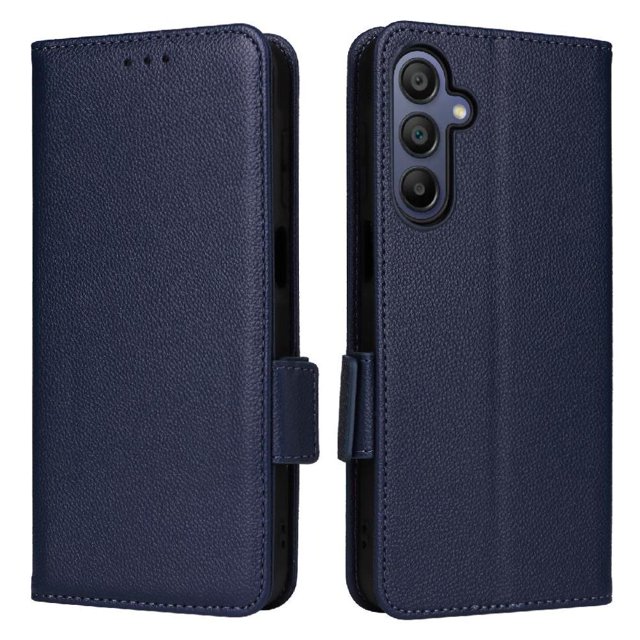 Étui Portefeuille pour Samsung Galaxy A16, Étui à Rabat avec Fentes pour Cartes et Support, Bleu